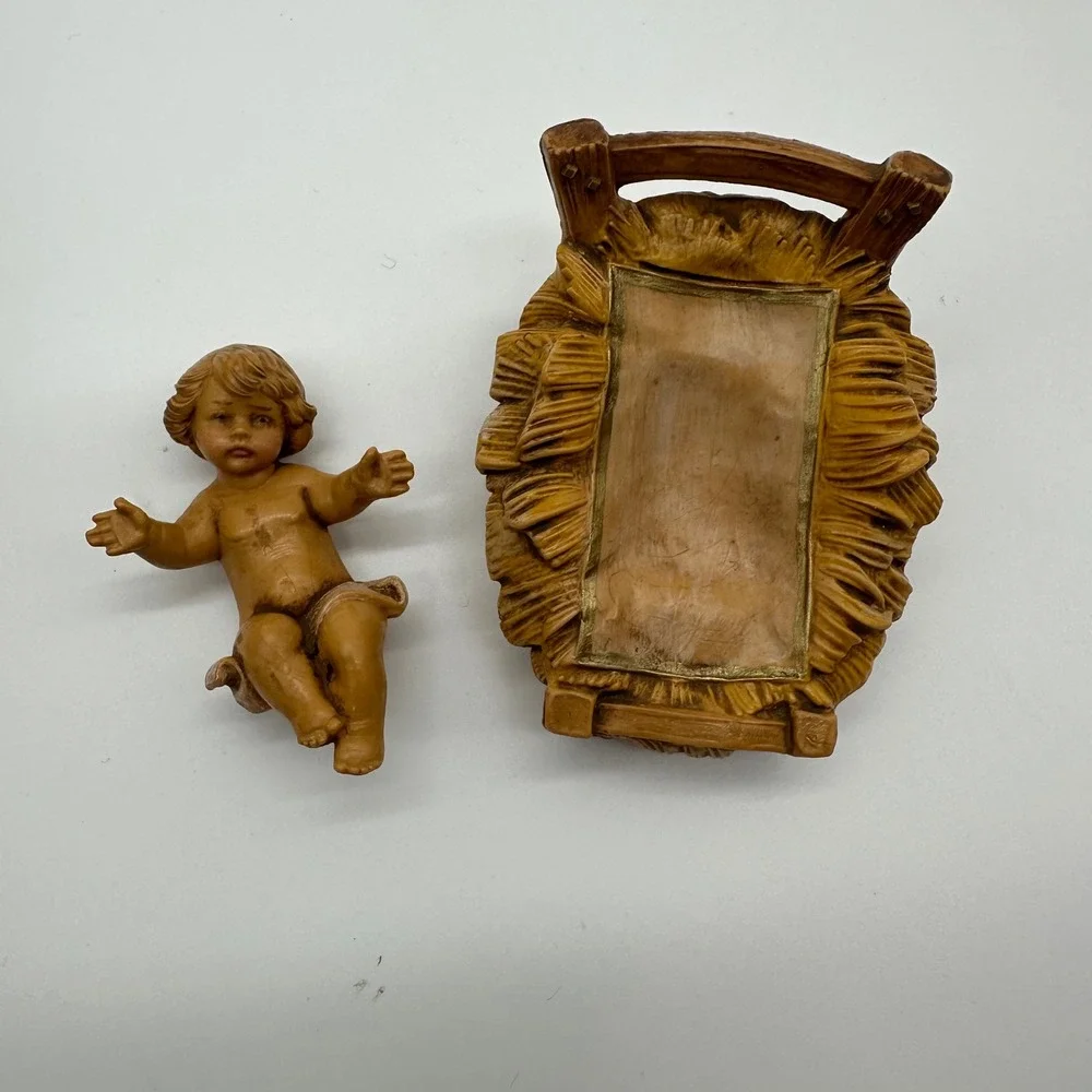 Vintage 1991 Fontanini Depose Italy Nativity Holy Family 4 Piece Set Signed